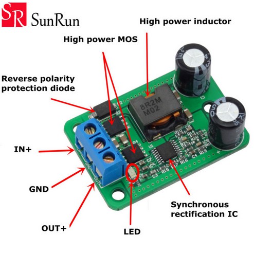 DC-DC Step Down Buck Converter Power Supply Module 24V 12V 9V to 5V 5A