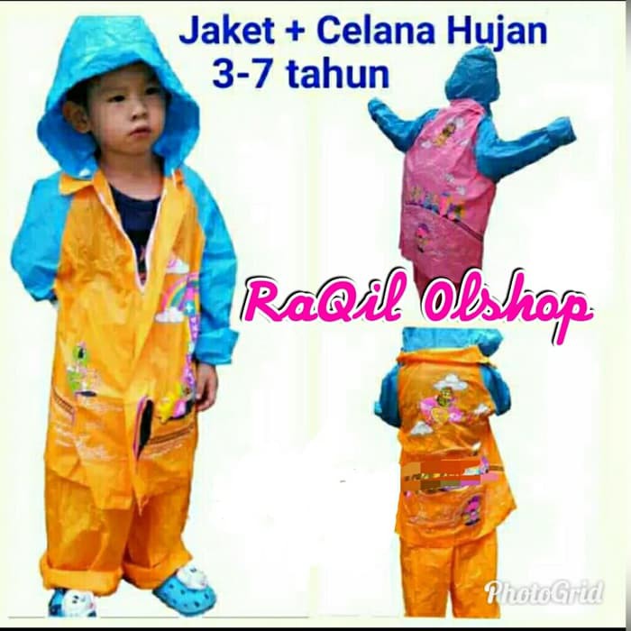 JAS HUJAN ANAK indoplas kido /SETELAN jas hujan anak TK SD