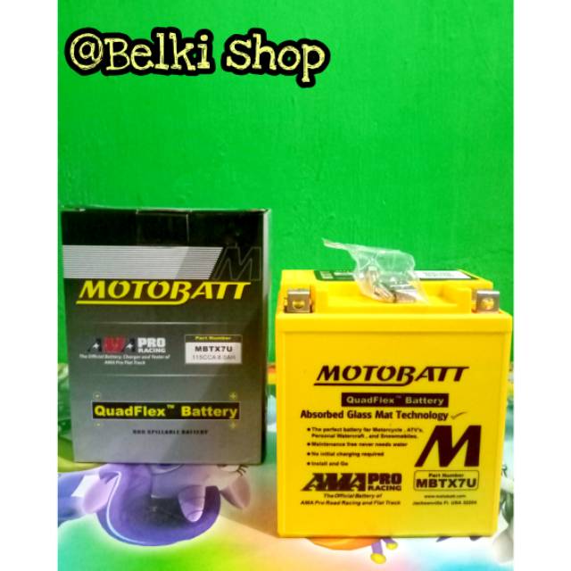 Aki Motor Vespa Piaggio Liberty Motobatt MBTX7U Aki Gel - Aki Kering 8Ah