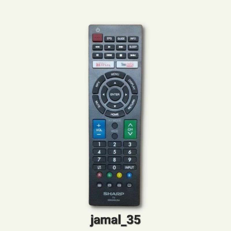 REMOT REMOTE TV SHARP AQUOS LCD LED SMART TV GB234WJSA