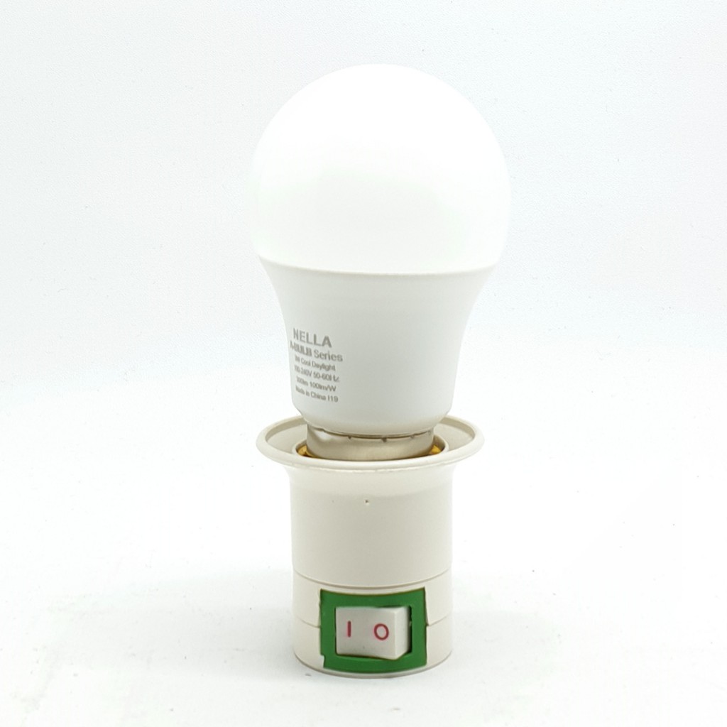 CTL Nella 3w Classic Bulb Cd Putih + Linux Fiting Colok Switch / Lampu Tidur / Mini Lamp