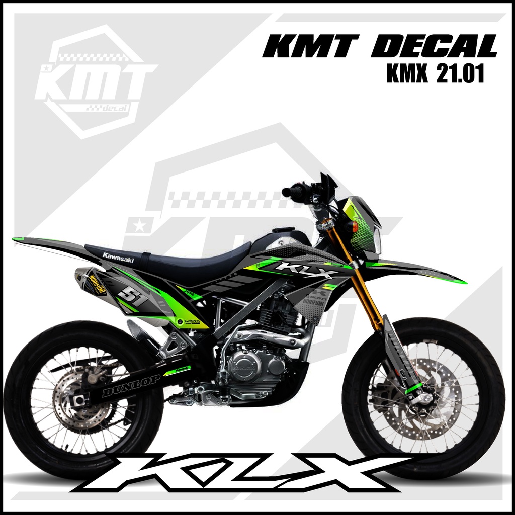 Decal Sticker Motor Cross KLX 150 BF Fullbody-Dekal Stiker KLX BF / G /Extreme Desain Trail KMX 21.0