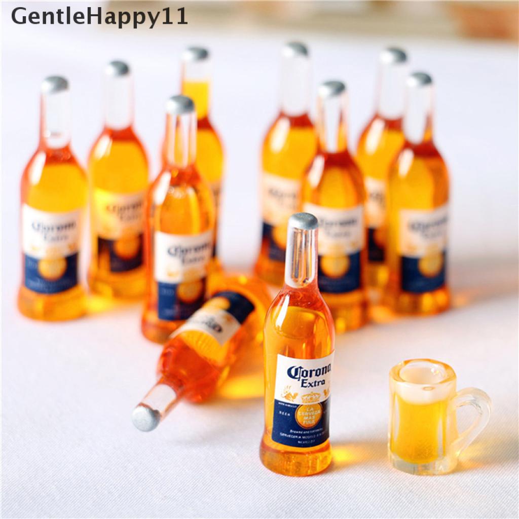 Gentlehappy 10pcs1per12rumah Boneka Miniatur Botol Resin Simulasi Model Botol Anggur