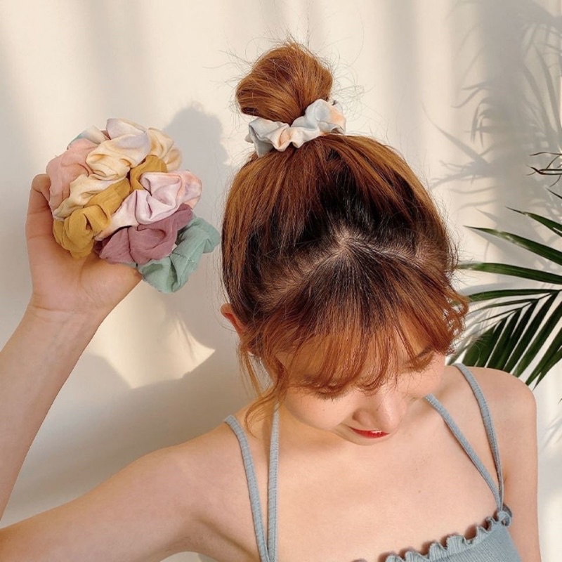 Ikat Rambut Simple / Paket Scrunchy Korea / Korean Scrunchies Set / Cepol Hijab-3