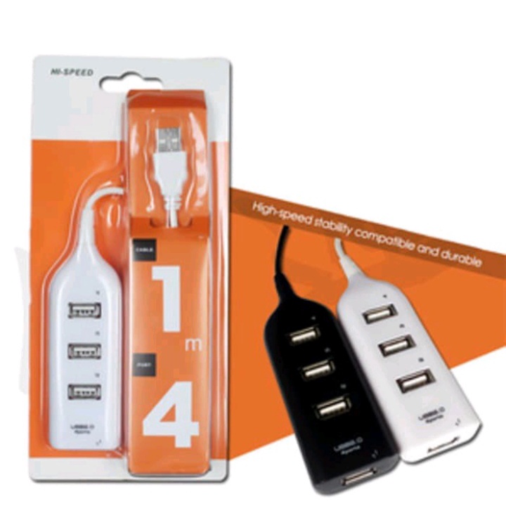 USB Hub 4 Port Model Colokan Listrik 1 Meter