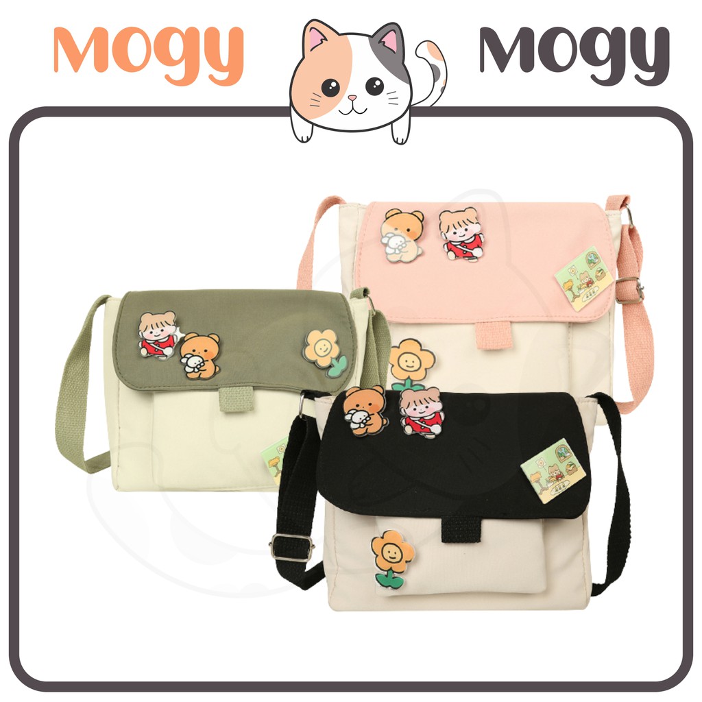 MOGYMOGY MG1423 Tas Kanvas Mini Perempuan Korean Style Fashion Wanita Ulzzang Slingbag