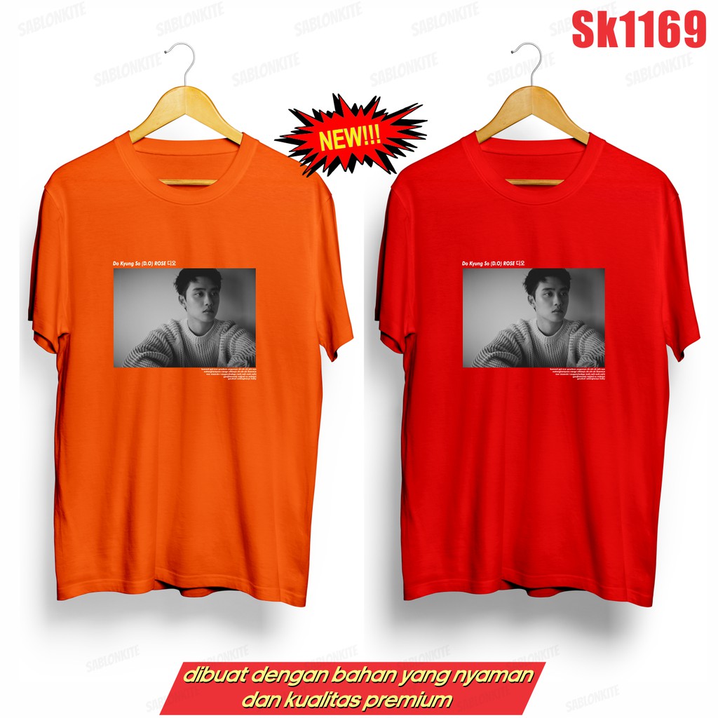 MURAH!!! KAOS DO KYUNG SO D.O ROSE SK1169 UNISEX COMBED 30S