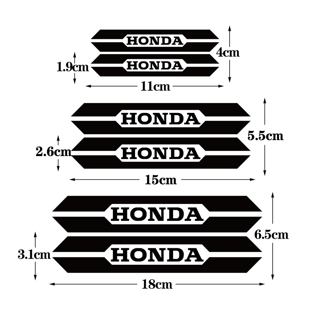 2pcs Stiker Reflektif Tahan Air Untuk HONDA ADV150 PCX160 600RR CB1000R CB650F CBR300R VFR1200 CR