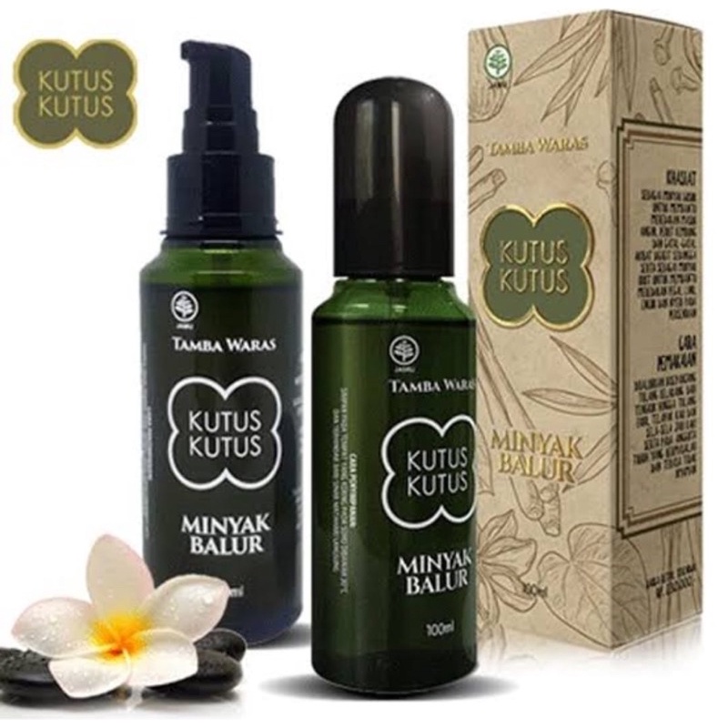 Minyak kutus kutus herbal organic 100ml - minyak balur organik