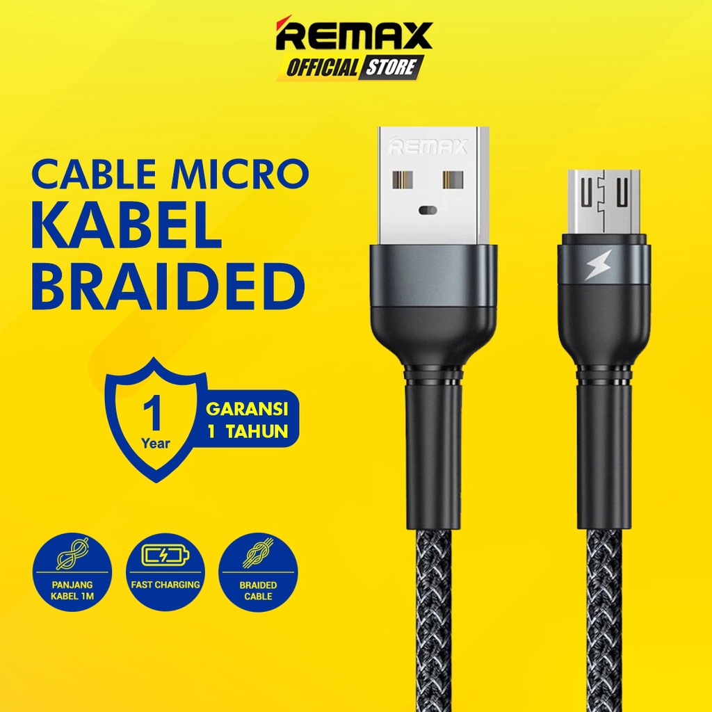 Kabel Data Micro USB Remax RC-124M Jany 2.4A Fast Charging Cable