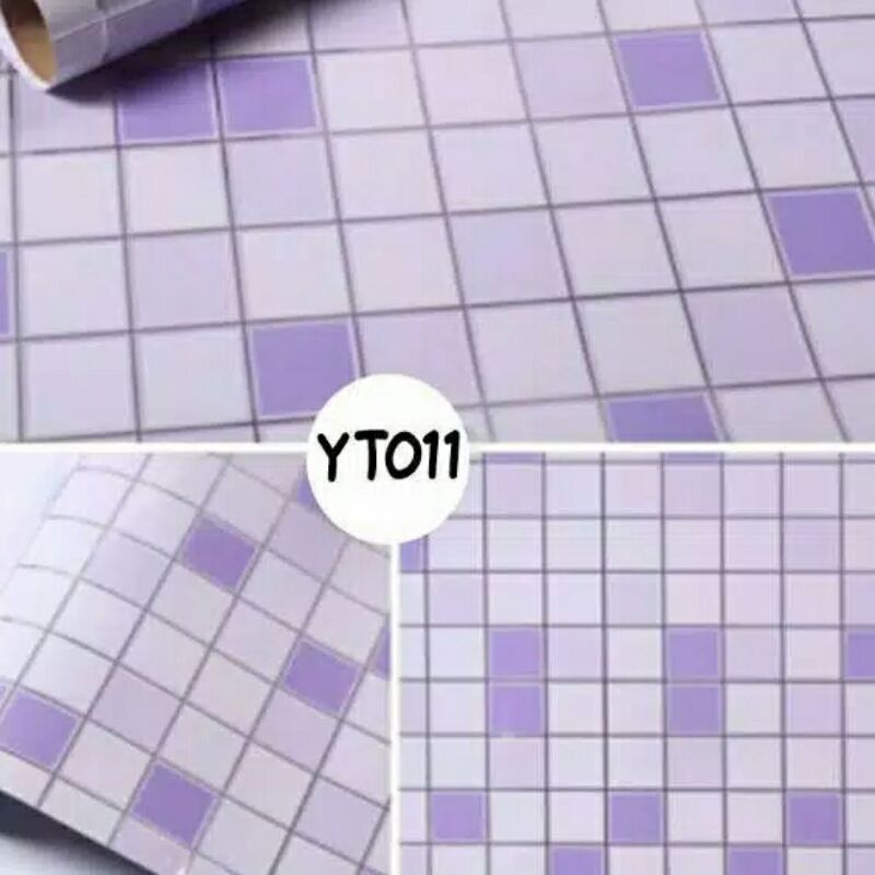 WALLPAPER DINDING DAPUR ukuran 45 cm x 5 meter 008 ungu