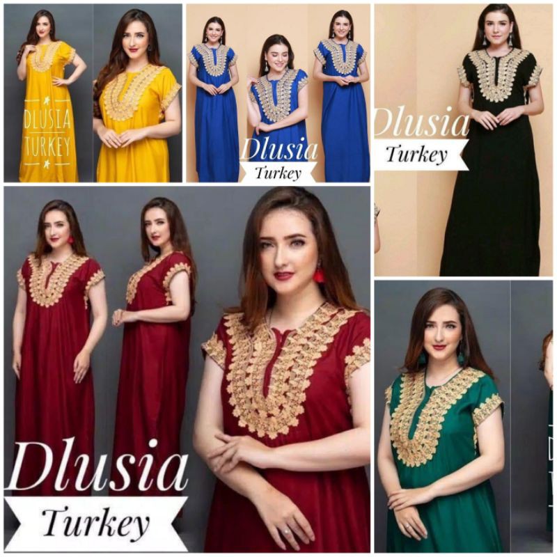 DASTER RENDA ARAB DLUSIA TURKEY  Daster Renda  Daster Renda Busui  Daster Zipper Daily