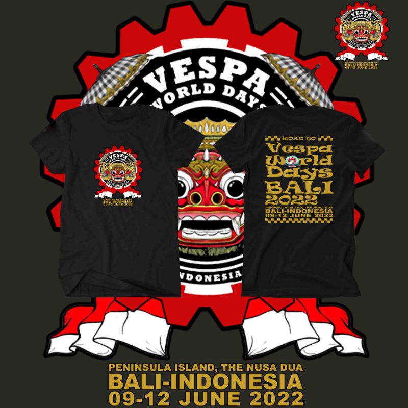 Kaos Vespa World Days Bali 2022 VWD 22
