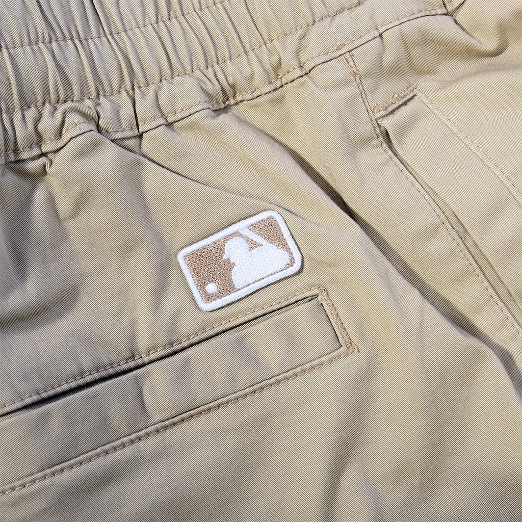 M7B NY Yankees Basic Cotton Cargo Track Pants Cream