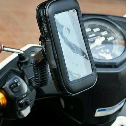 Holder Case Hp Gps Spion Sepeda Motor Pegangan Waterproof Anti Air