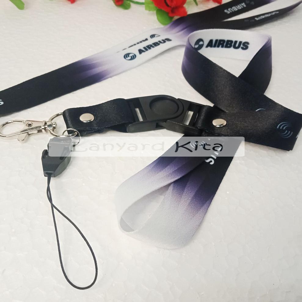 

[KODE NIZ9I] AIR BUS Lanyard Id Card Printing GANTUNGAN NAME TAG BAHAN TISSUE 2 CM