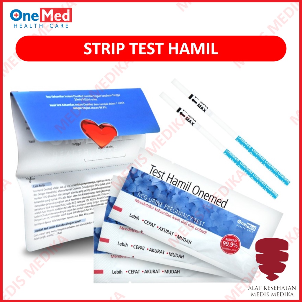 Test Hamil One Med Tes Kandungan Cek Kehamilan Tespack Strip Hamil OneMed Tespek Program Hamil Satuan