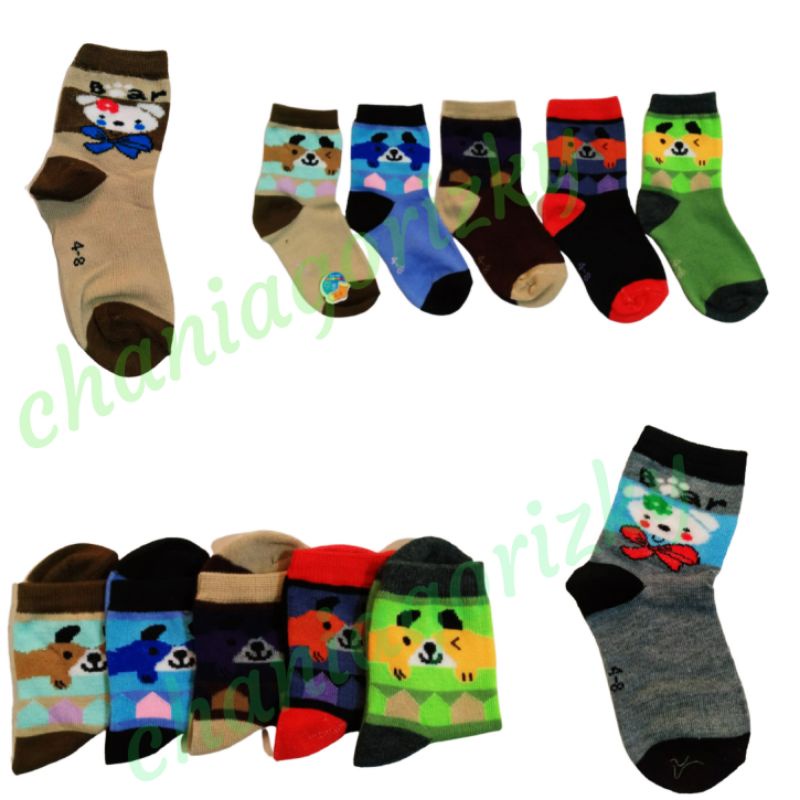 (12PASANG)RANDOM KAOS KAKI ANAK ANAK 4-8 MOTIF CEWEK COWOK