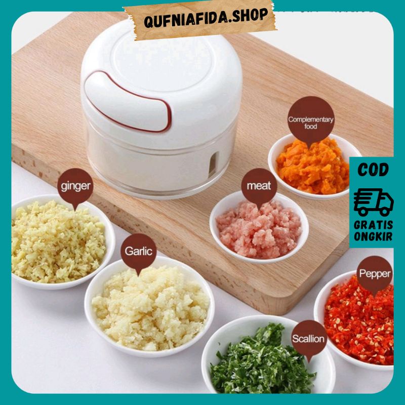 Blender tarik Food Chopper Mini bumbu Blender manual Penghalus bawang Blender tangan Cincang Halus M