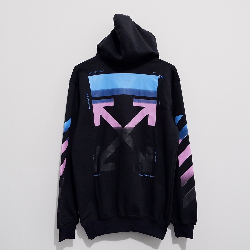 off white diagonal gradient hoodie