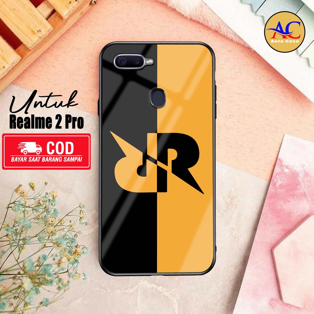 Softcase Glass kaca untuk REALME 2 Pro Rrq Casing Handphone Case Hp Procamera