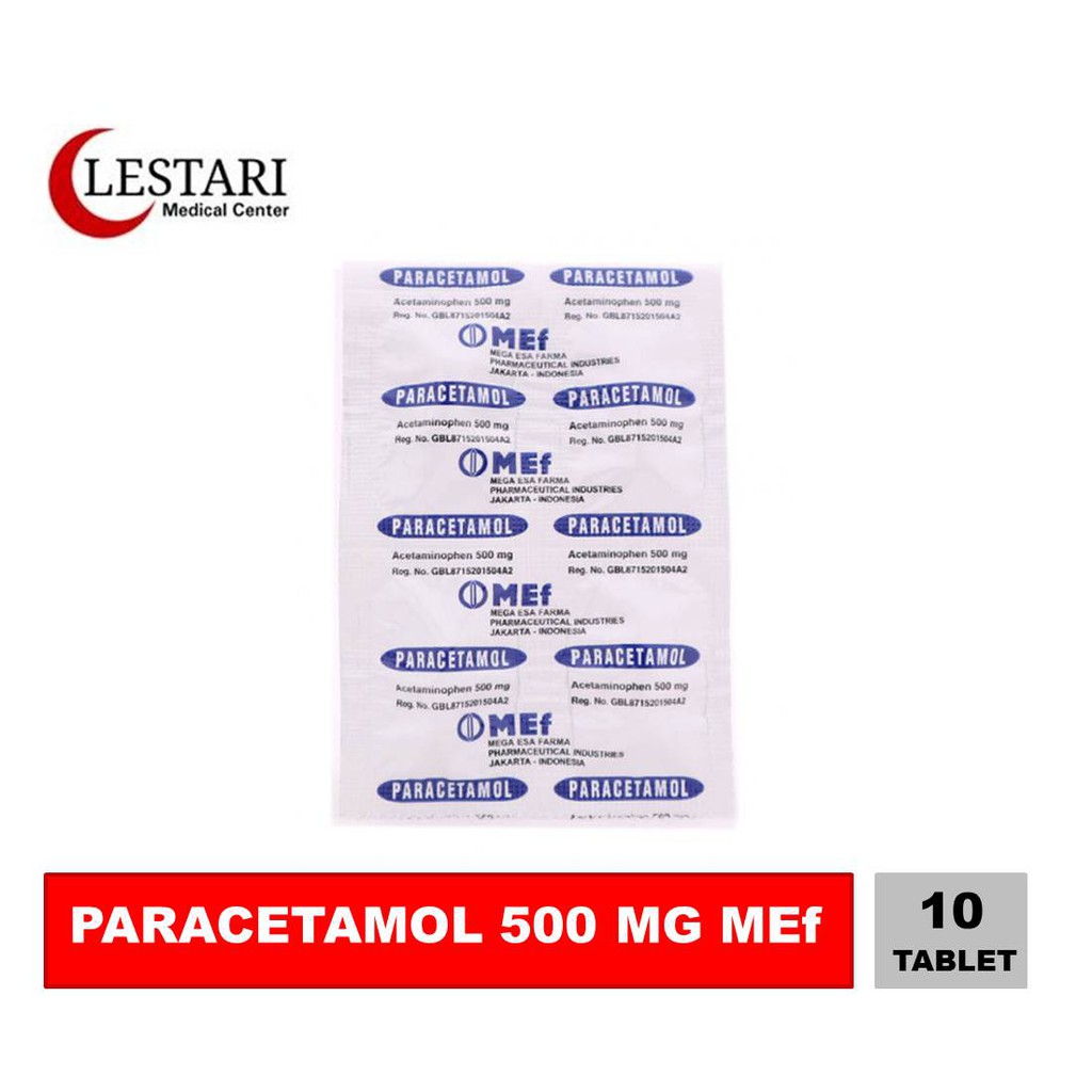 Jual Paracetamol MEF 500mg [ Strip / 10 Tablet ] Indonesia|Shopee Indonesia