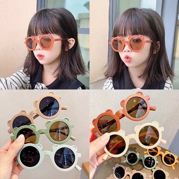 Kacamata Anak Fashion Lucu Karakter Beruang / Kacamata Anak Cowok Cewek High Quality Import / Kacamata Anak Lucu Murah / TS-98-1