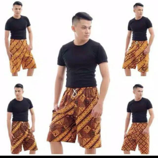 Celana pendek batik boim celana rumah celana santai oleh-oleh jogja