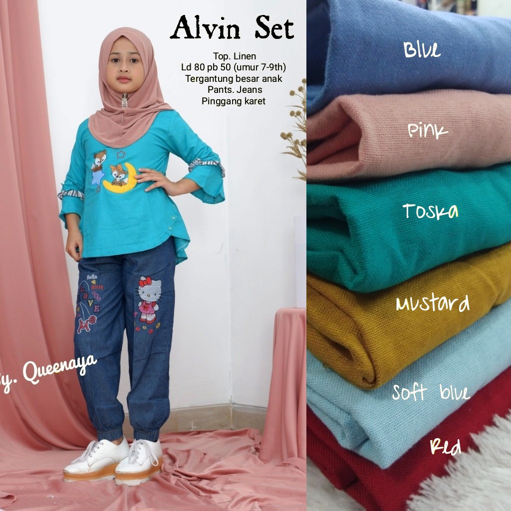 Alvin Set Kids By Queenaya| Suplier Hijab Solo| Grosir