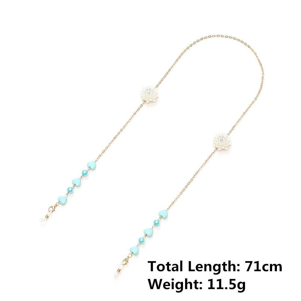 R-bunga Rantai Kacamata Fashion Anti Hilang Kalung Cord Holder Mutiara Rantai