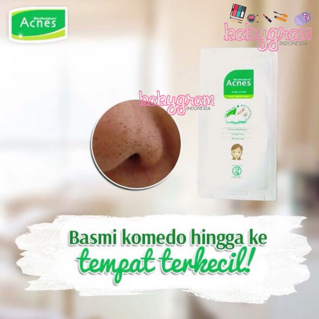 ORIGINAL Acnes Pore Strip 3 Sheets Pack Pengangkat Komedo Wajah Muka Rohto