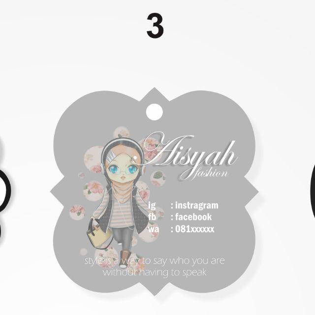 Hang Tag Hijab/ Jilbab/ Bentuk Custom-No 3/7