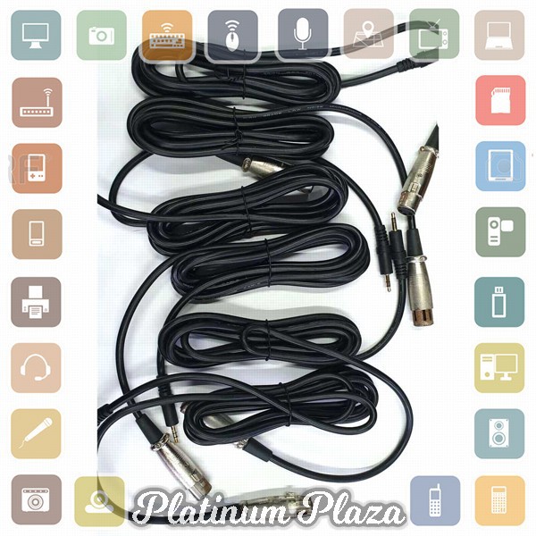 Kabel 3.5mm to XLR Karaoke Microphone 2 Meter for BM-800 BM-8000 BM-900 BM-700 - AV12`2JYSKT-- Black