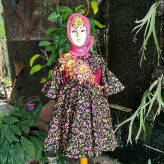 Baju pesta anak murah/gamis batik anak/baju batik murah/baju batik couple/gamis couple