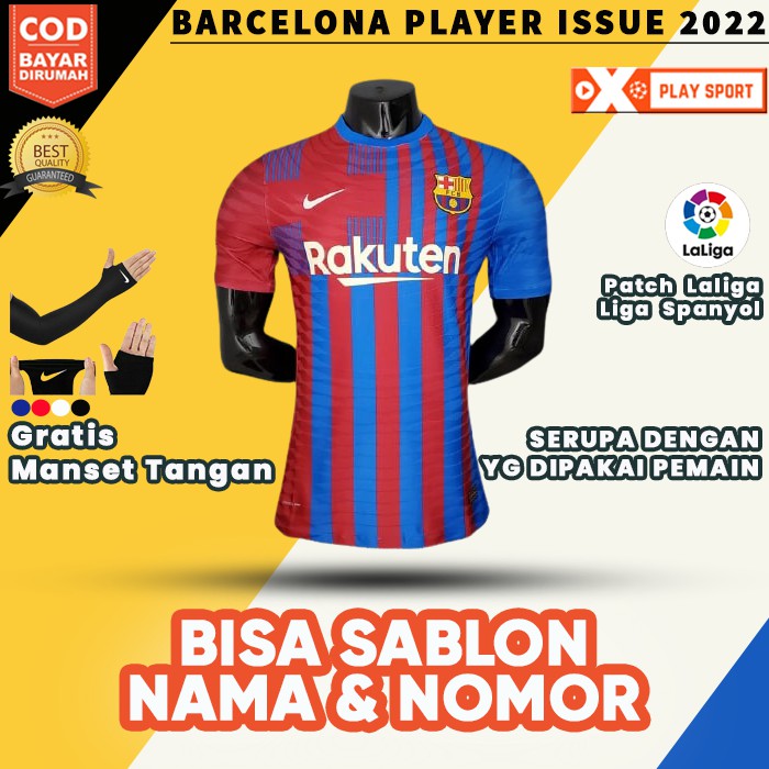 JERSEY PLAYER ISSUE BARCELONA BARCA 2022 HOME TERBARU 2021 2022 KUALITAS JAMINAN IMPOR PREMIUM