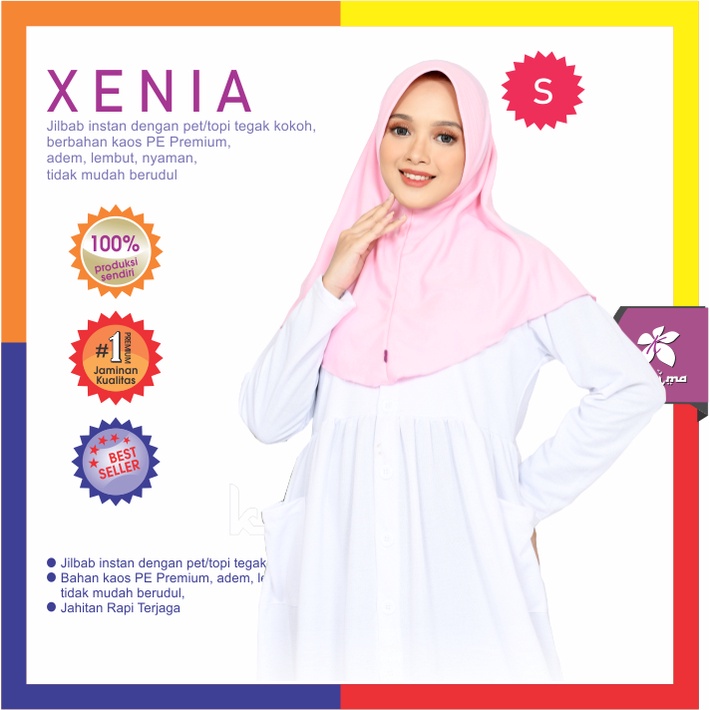 Xenia Jilbab Instan Bergo Kerudung Kaos Syari Karima Size S