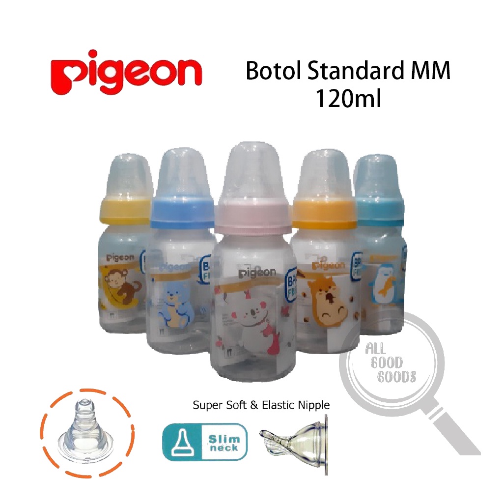 [MM NEW] Pigeon Bottle PP 120ml / 240ml Standard Neck - Botol Susu Standart MM 120 / 240 ml