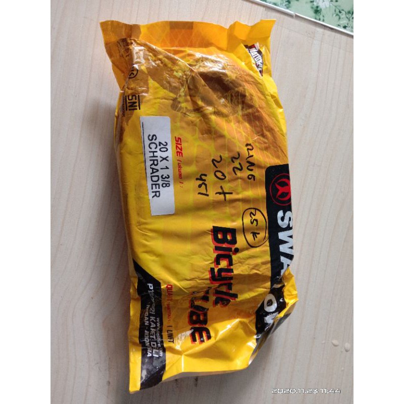 ban dalam ring 20x 1 ⅜ untuk ring 20+ atau 451