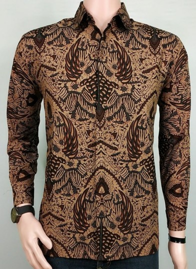 Kemeja Batik Motif Mataram Coklat