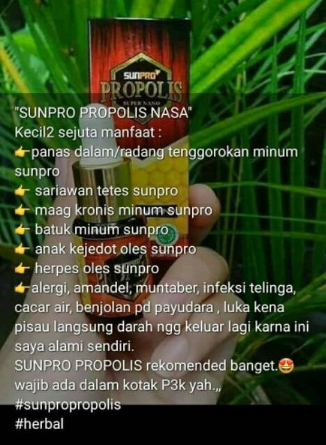 Sunpro Nano Propolis Herbal Nasa Mengobati Segala Jenis Penyakit Indonesia