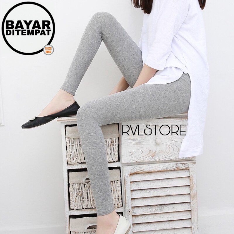 Legging soft Rayon Kaos standar / jumbo Legging Panjang