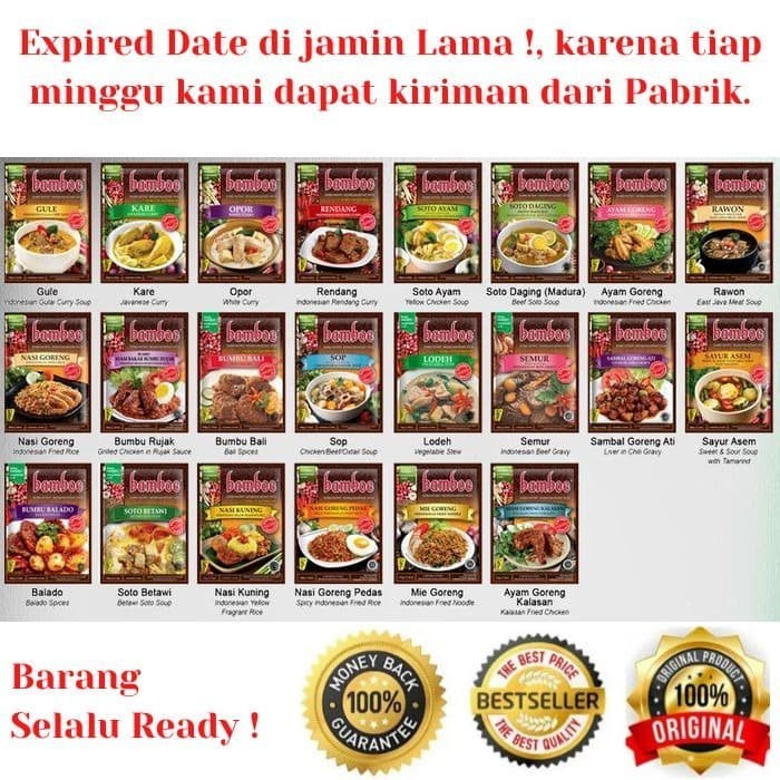 

Instan-Masak-Bumbu- Bumbu Instan Bamboe Ayam Kecap, Di Jamin Expired Masih Lama ! -Bumbu-Masak-