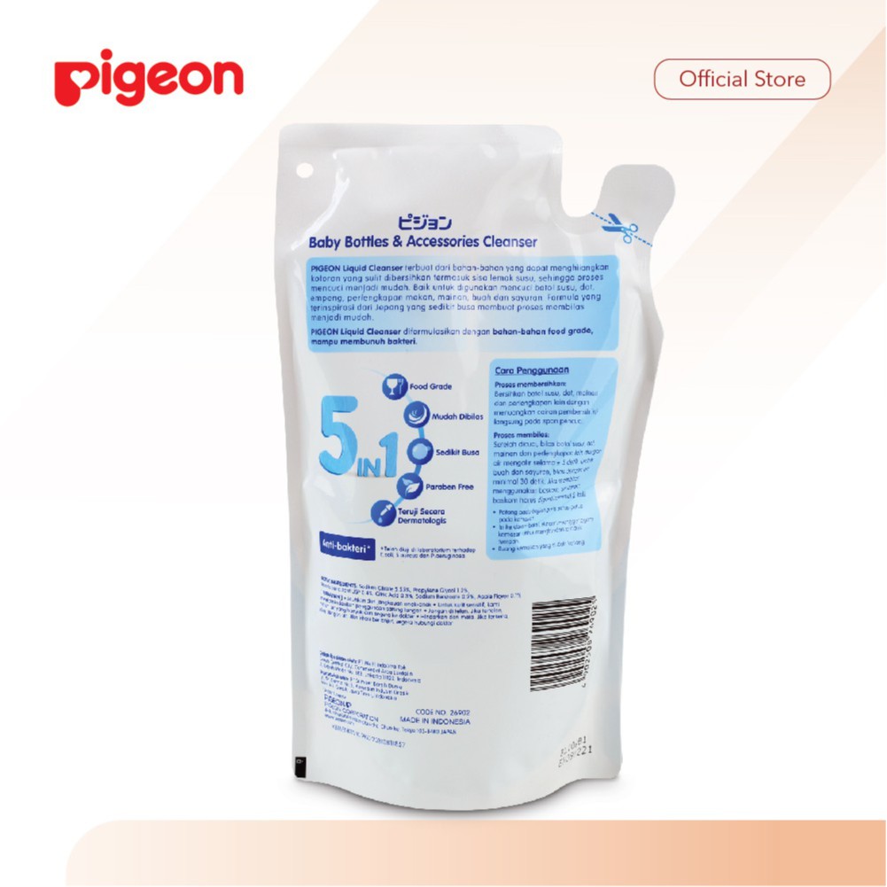 Pigeon Cairan Sabun Pencuci Botol Susu Bayi Liquid Cleanser Basic 450ml