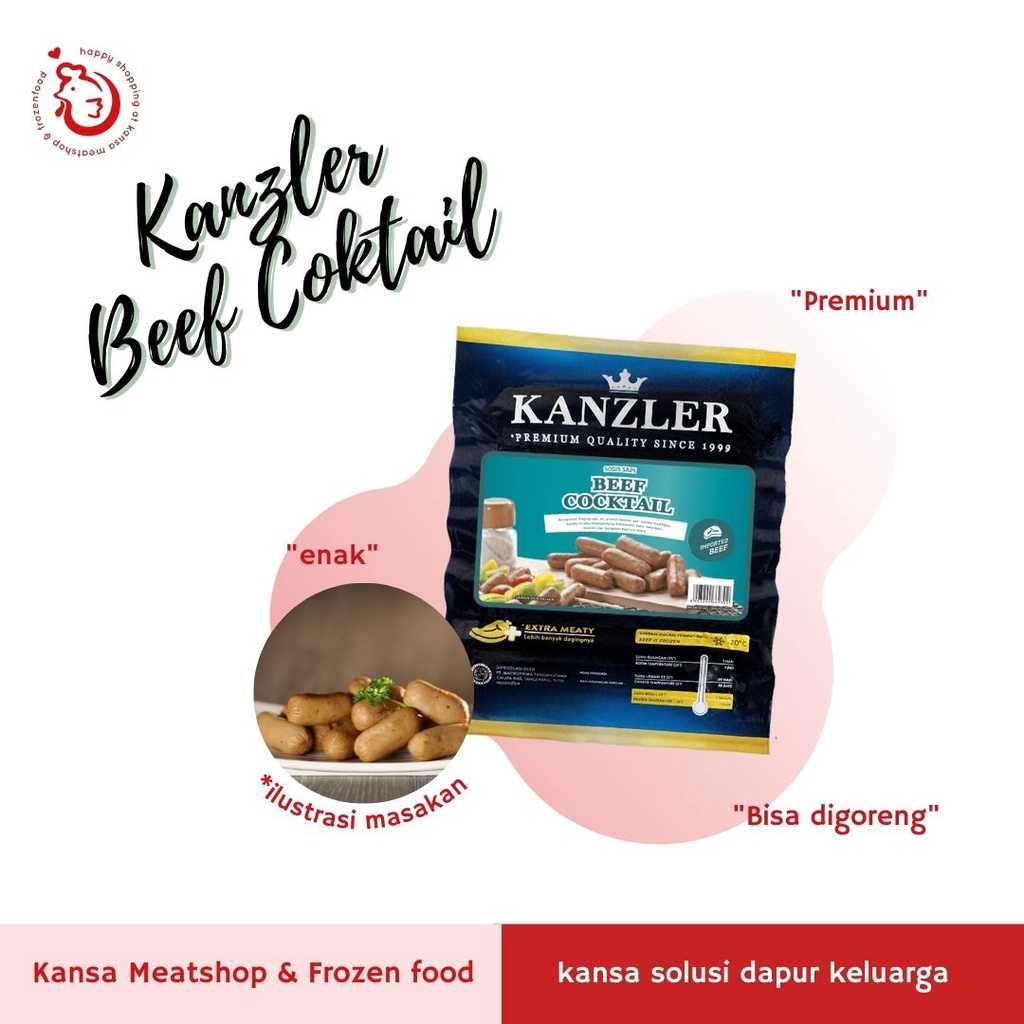 

SOSIS KANZLER BEEF COCKTAIL 250GR DAN 500GR