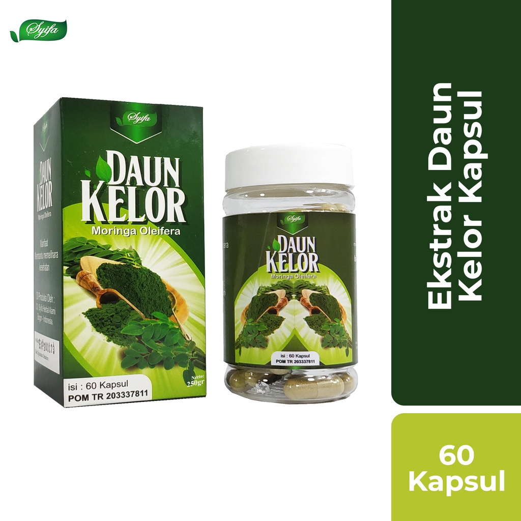 Jual Kapsul Ekstrak Daun Kelor Klor Syifa Herbal Kapsul Kelor Moringa Isi Izin Pom