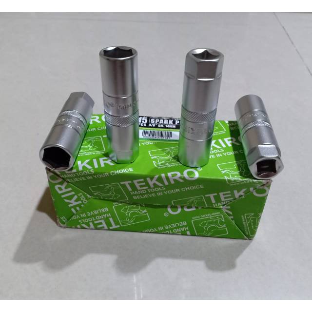 (Satuan)14mm 3/8&quot; kunci busi karet Tekiro