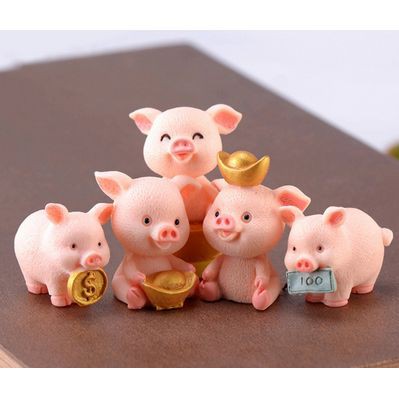 Miniatures - Terrariums - Fairy Garden - Animal_Pig (5pcs)