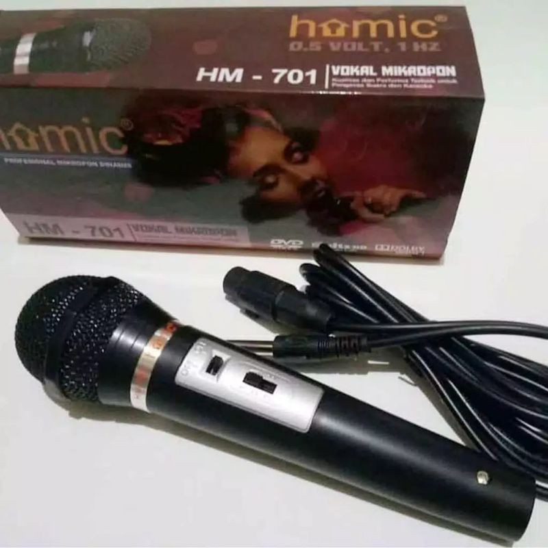 MIKROPON / MICROPHONE VOCAL KABEL  HOMIC HM-701 - VOLUME CONTROL