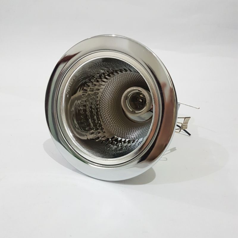 Downlight 3.5 inchi Putih Silver / Tempat Lampu Tanam 3.5&quot; inchi