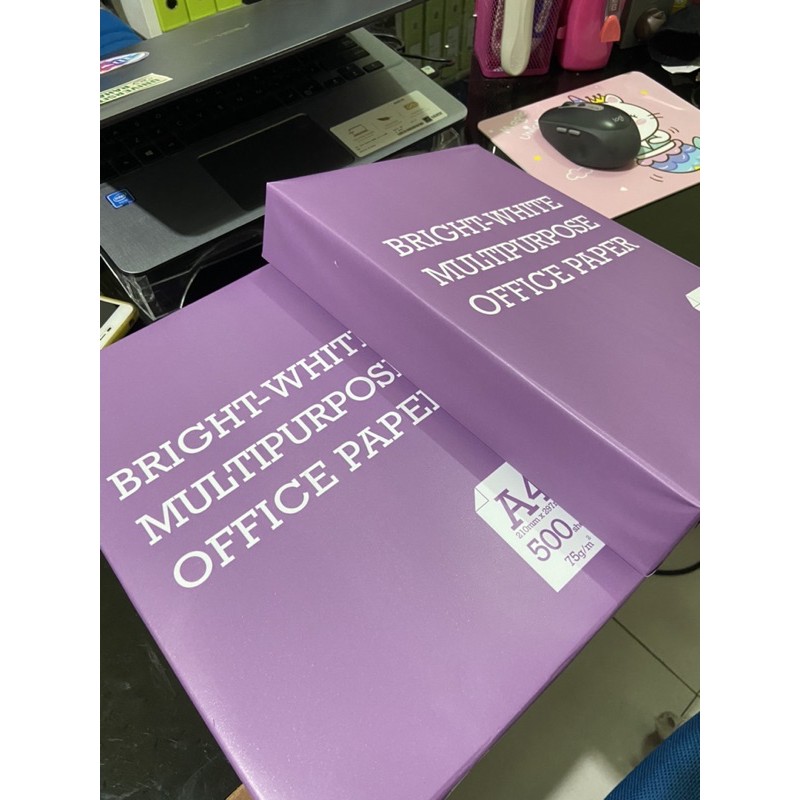 Kertas HVS A4 75gr 1Dus isi 5 Rim merk bright white mutipurpose office paper